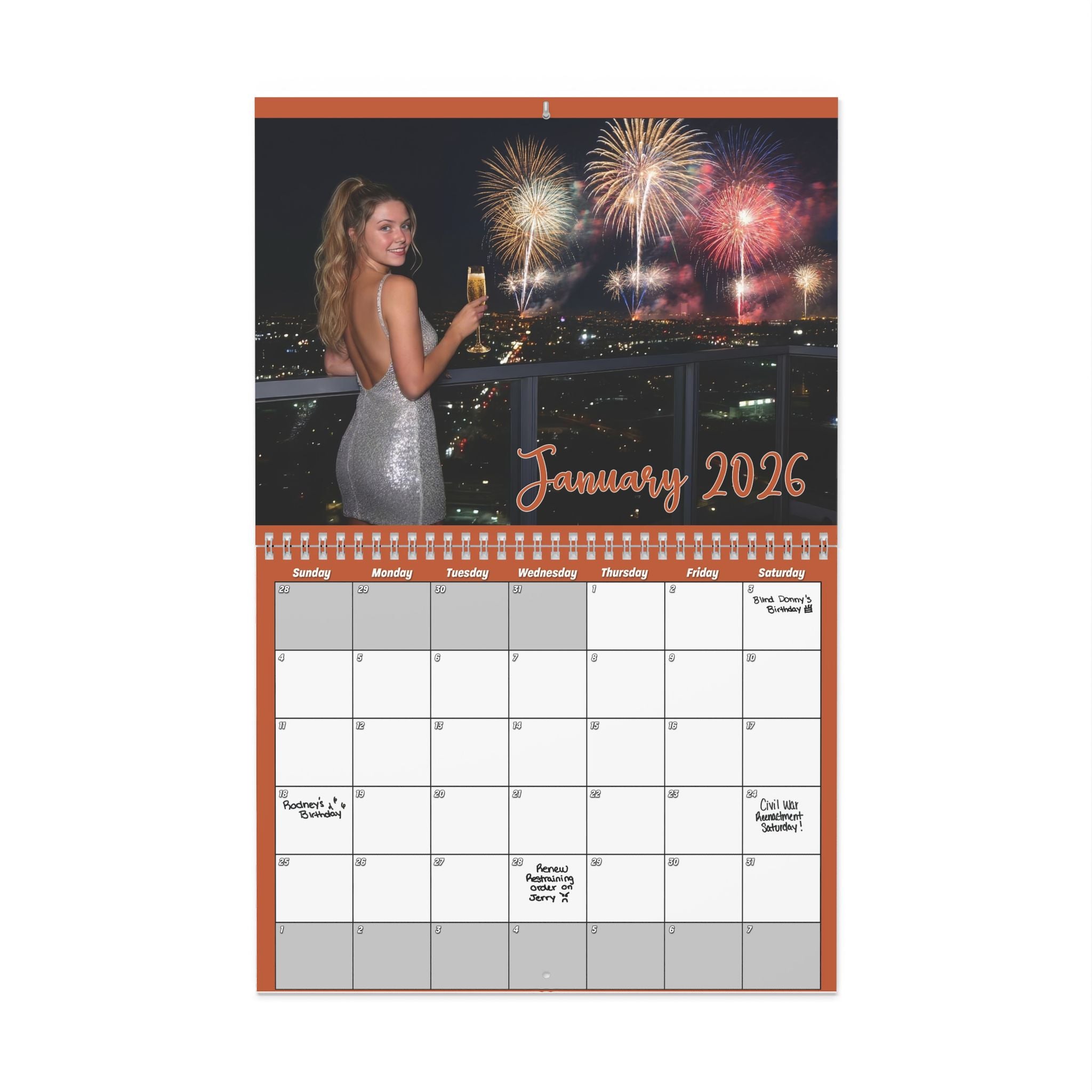 Nevaeh Petty 2026 Wall Calendar